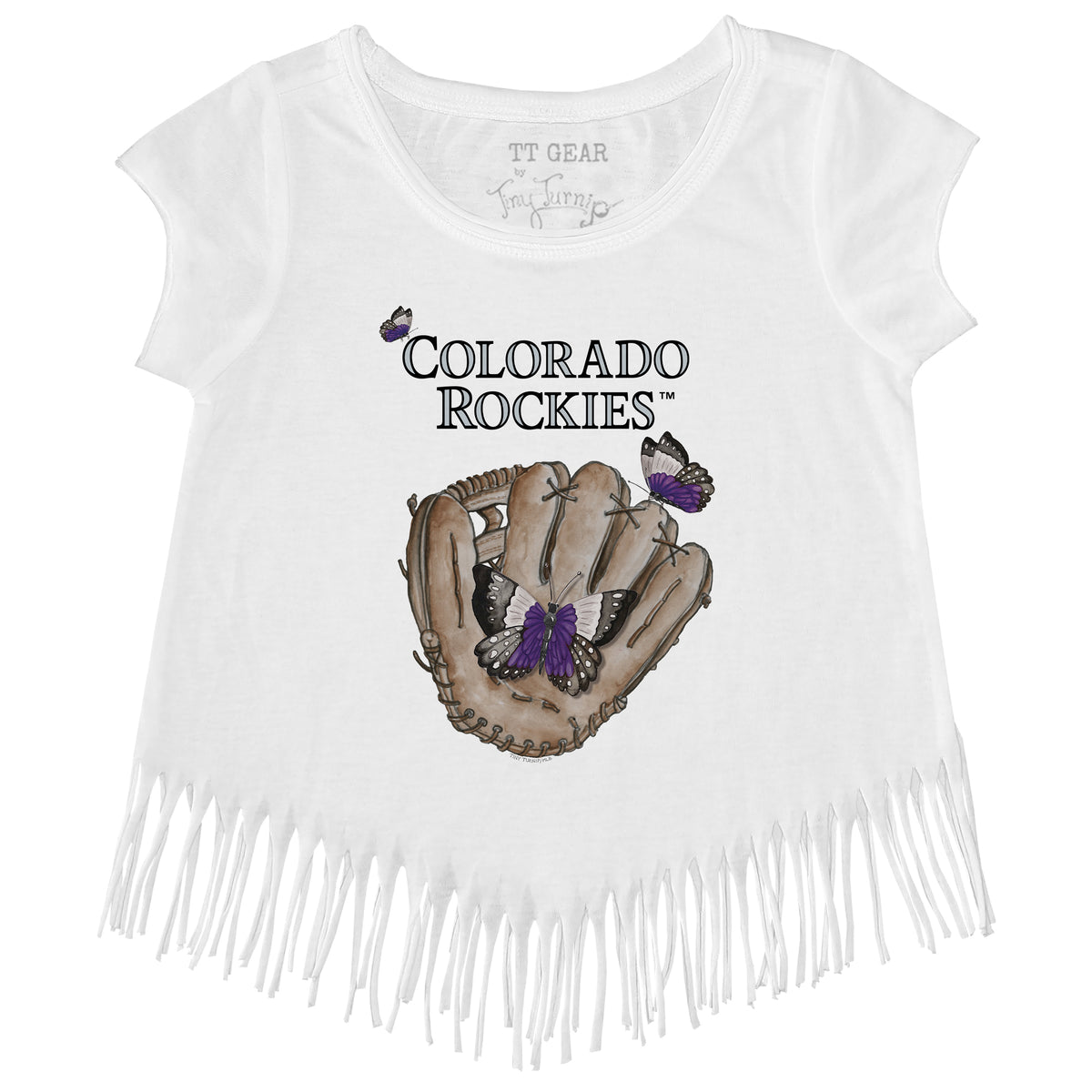 Colorado Rockies Butterfly Glove Fringe Tee