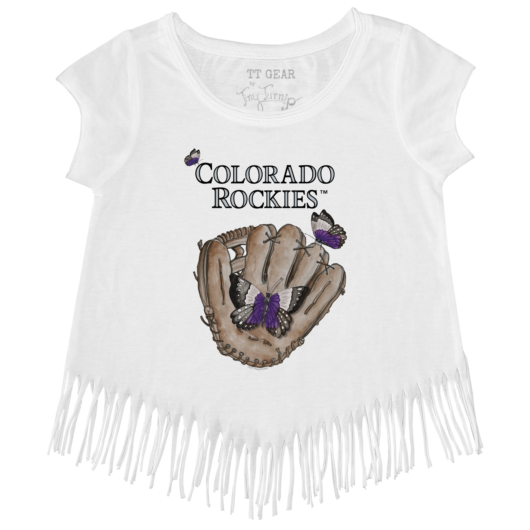 Colorado Rockies Butterfly Glove Fringe Tee