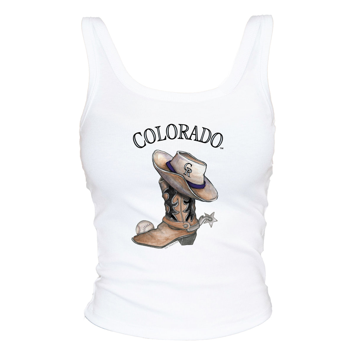 Colorado Rockies Cowboy Boot Ribbed Tank