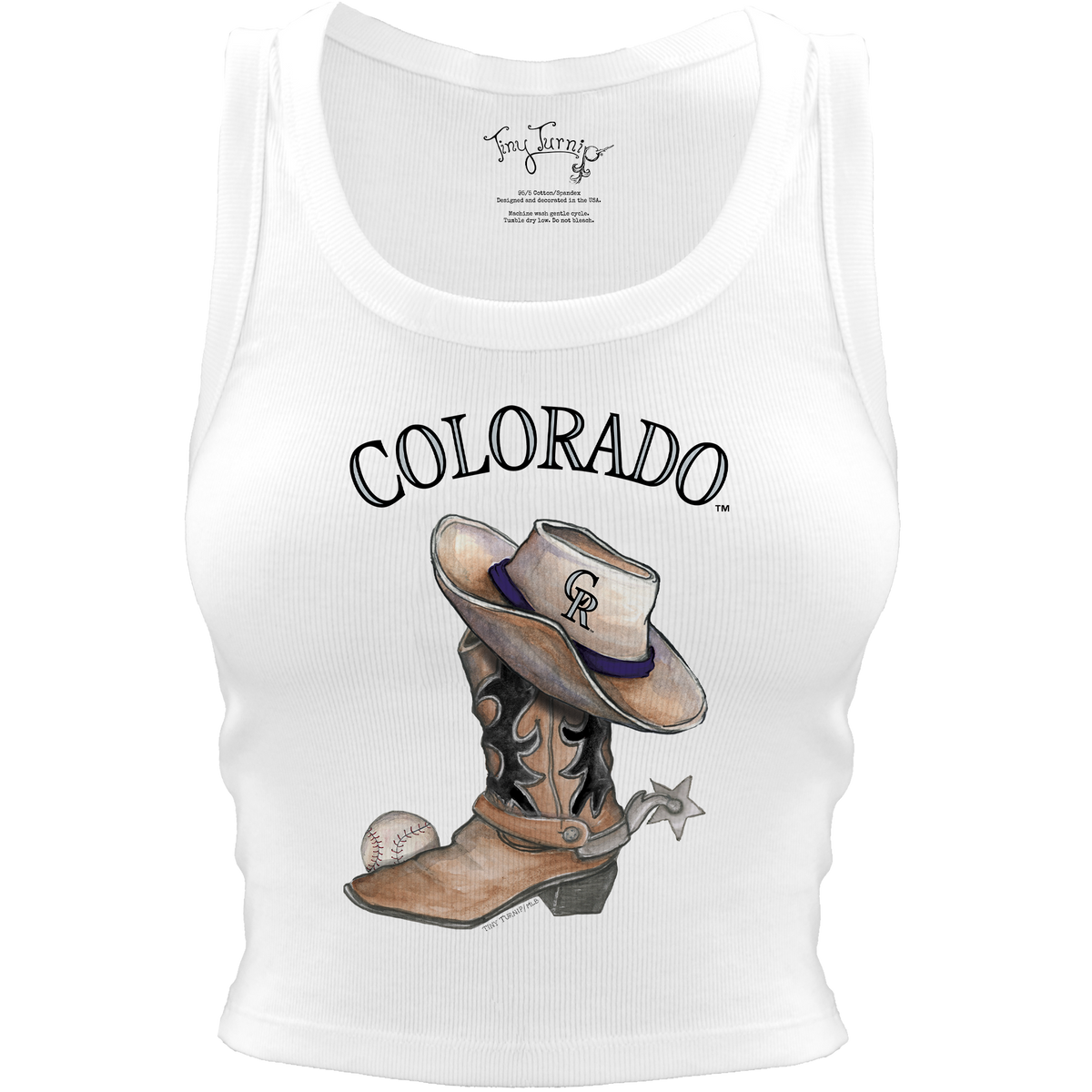 Colorado Rockies Cowboy Boot Crop Tank