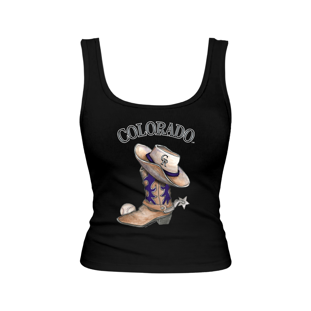 Colorado Rockies Cowboy Boot Emmy Tank