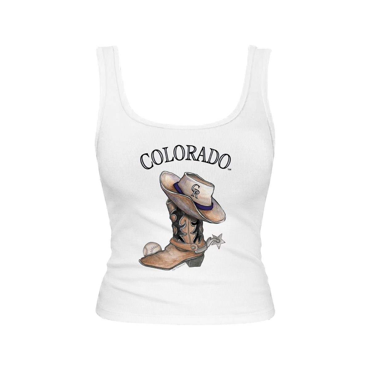 Colorado Rockies Cowboy Boot Emmy Tank
