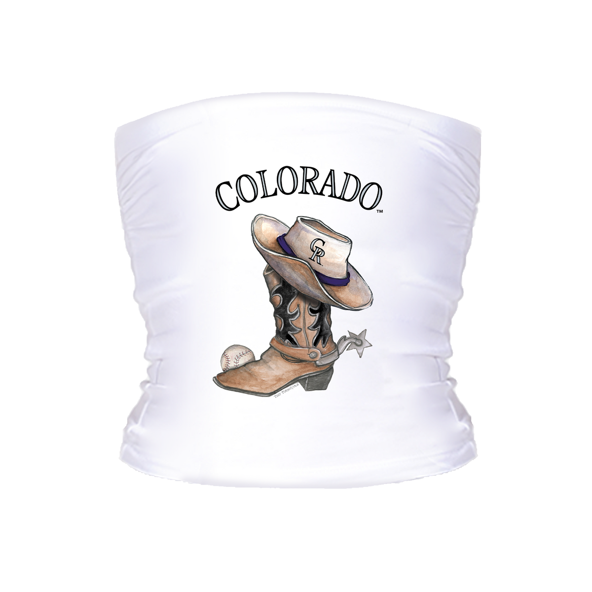 Colorado Rockies Cowboy Boot Tube Top