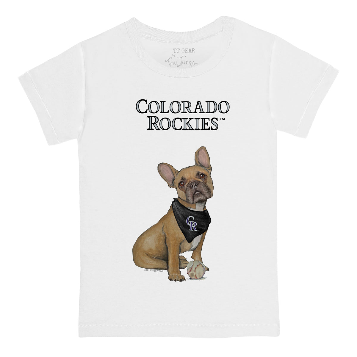 Colorado Rockies French Bulldog Tee Shirt
