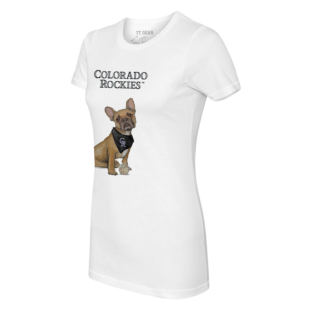 Colorado Rockies French Bulldog Tee Shirt