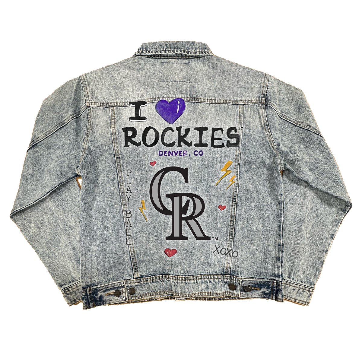 I Heart Rockies Boyfriend Denim Jacket - Tiny Turnip