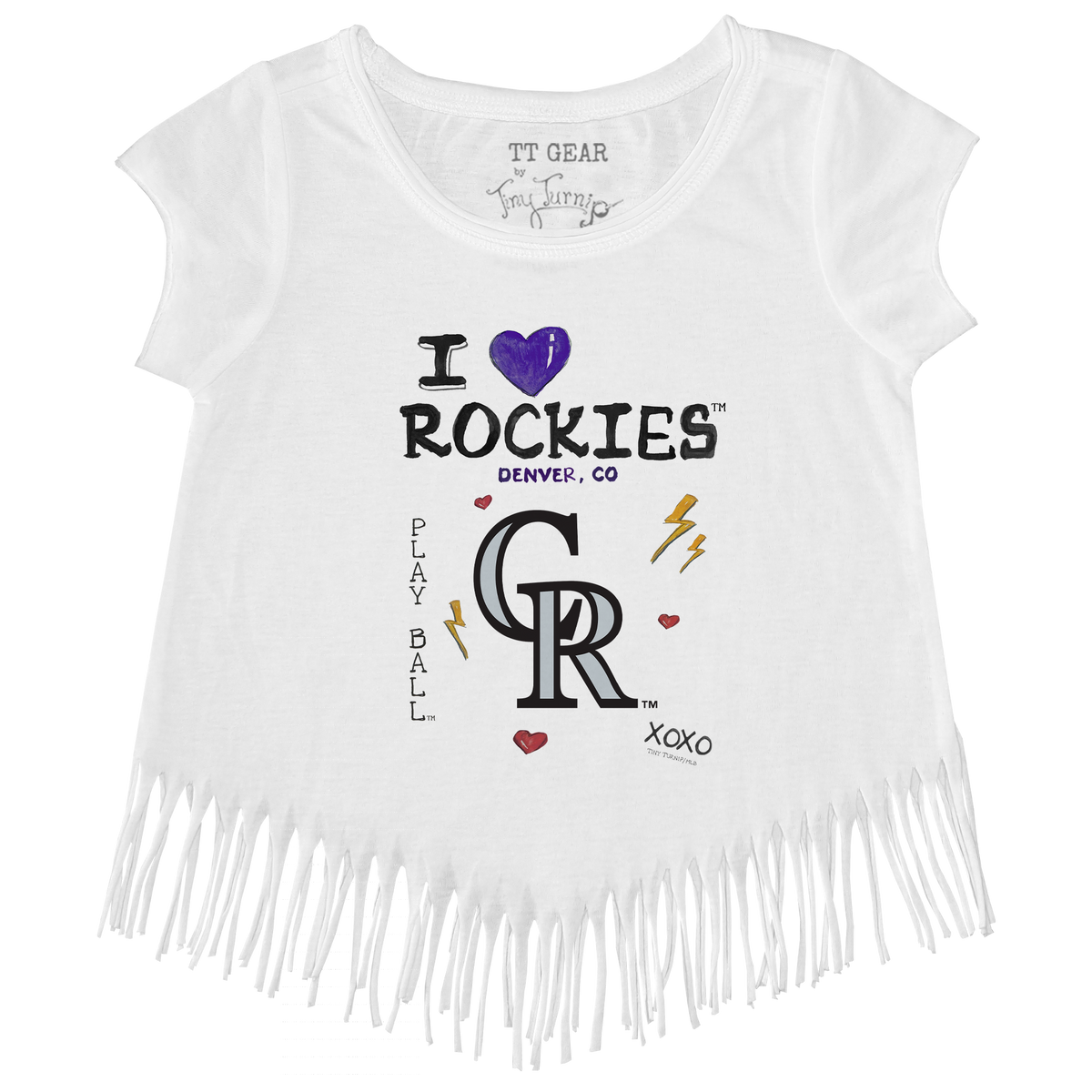 I Heart Rockies Fringe Tee - Tiny Turnip