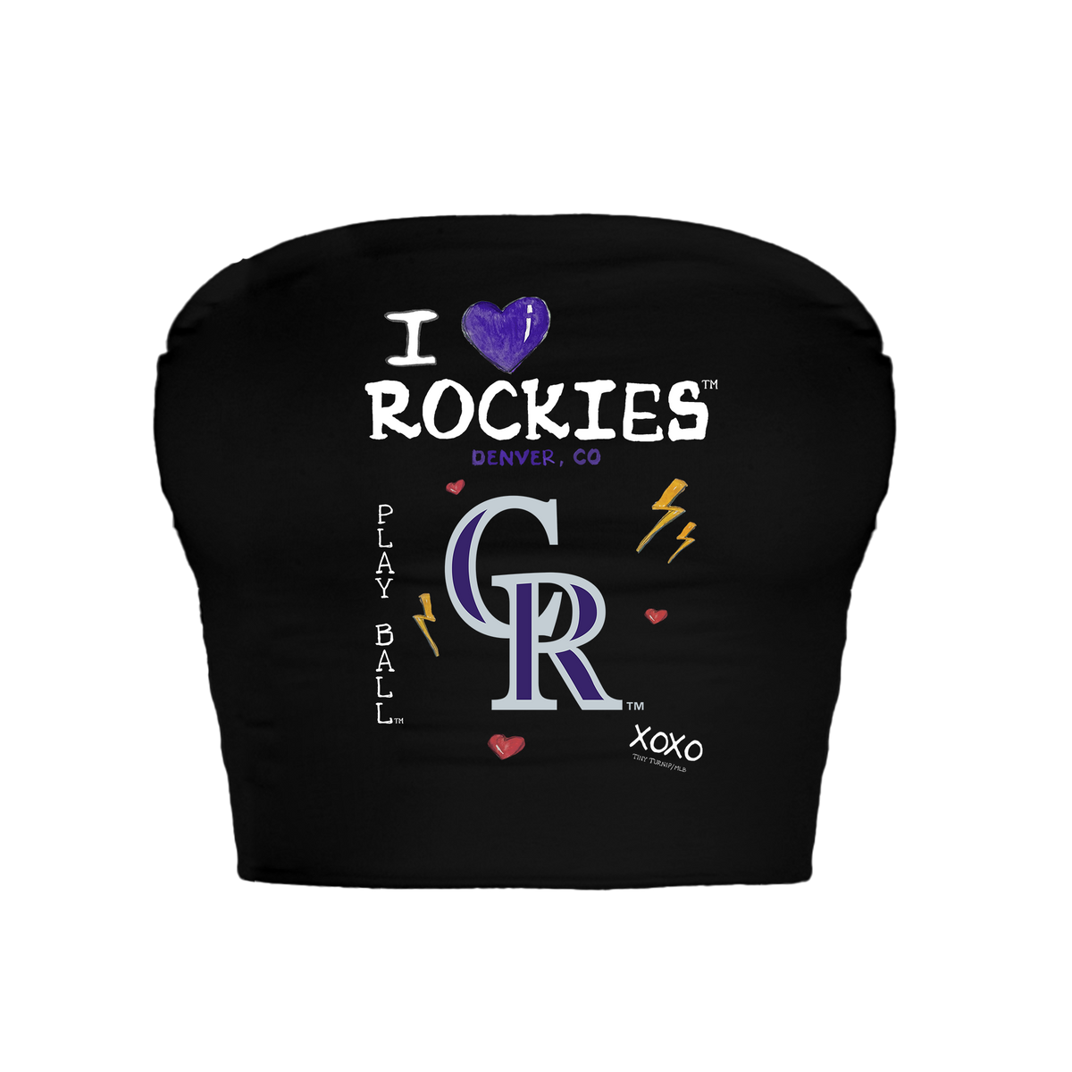 Colorado Rockies I Heart Rockies Crop Tube Top