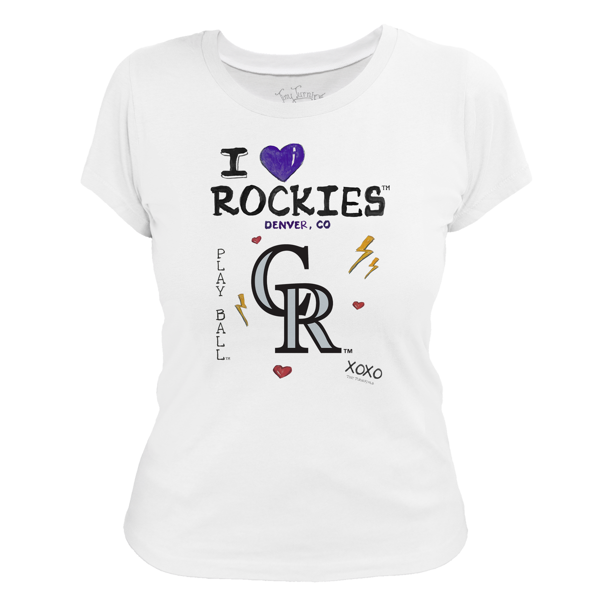I Heart Rockies Women's Tee Shirt - Tiny Turnip