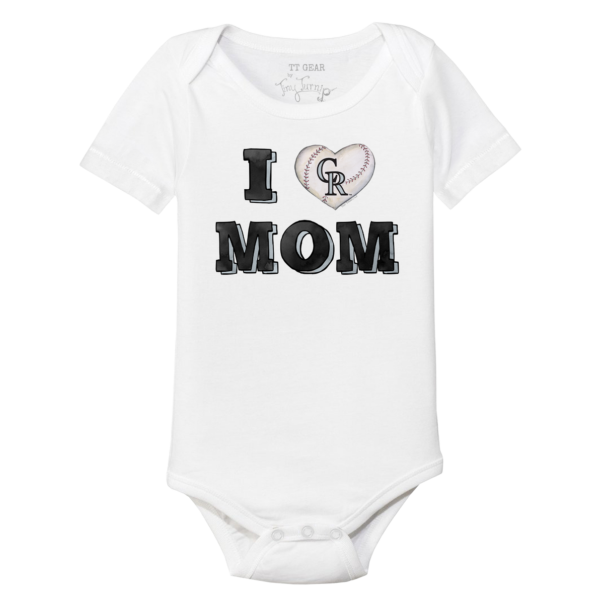 Colorado Rockies I Love Mom Short Sleeve Snapper