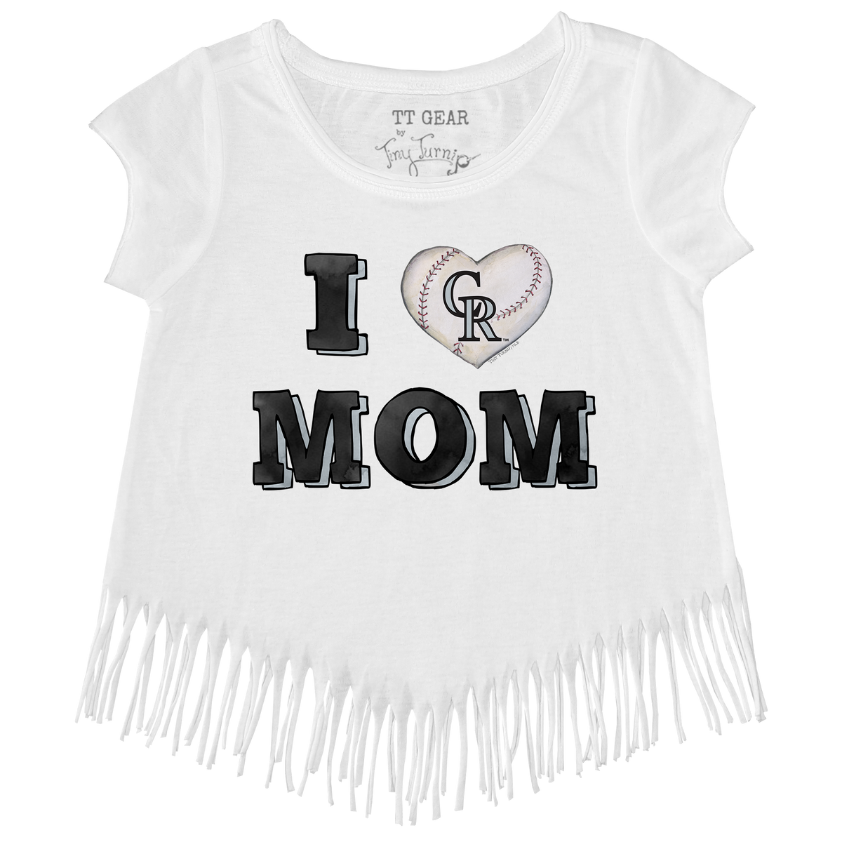 Colorado Rockies I Love Mom Fringe Tee