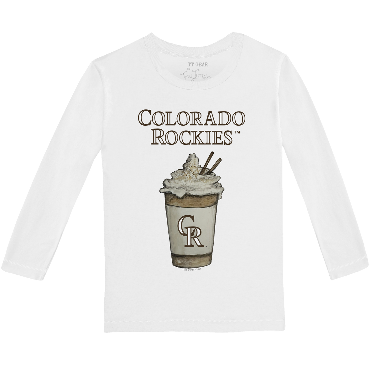 Colorado Rockies Latte Long-Sleeve Tee Shirt