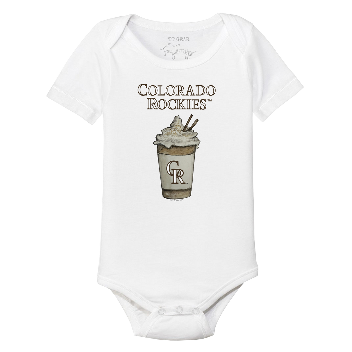 Colorado Rockies Latte Short Sleeve Snapper