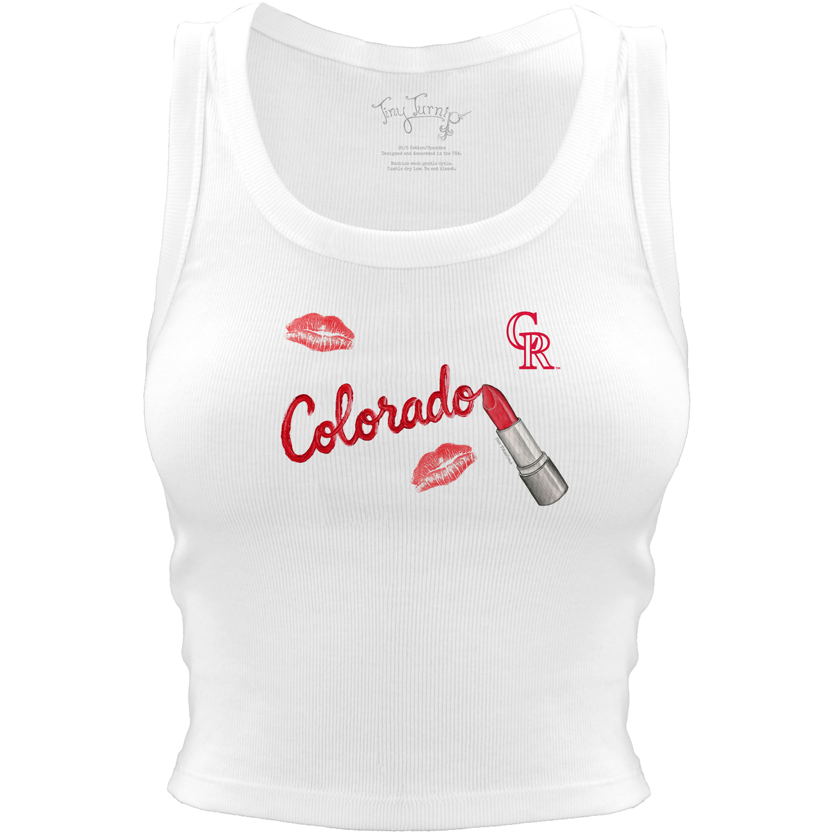 Colorado Rockies Lipstick Crop Tank - Tiny Turnip