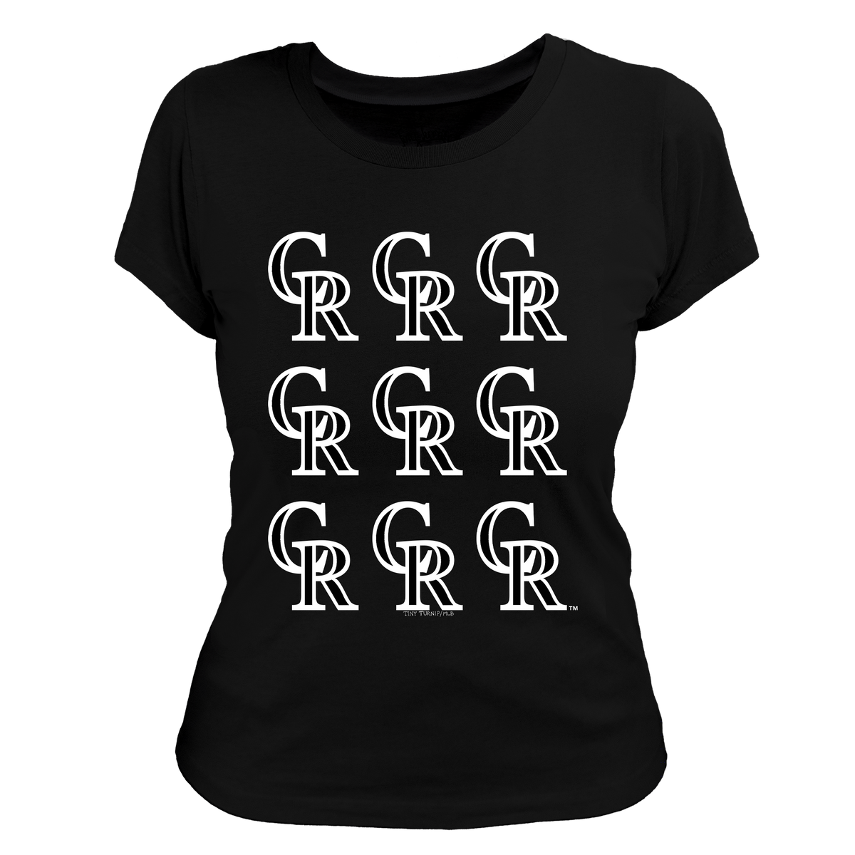 Colorado Rockies Logo Grid Tee Shirt