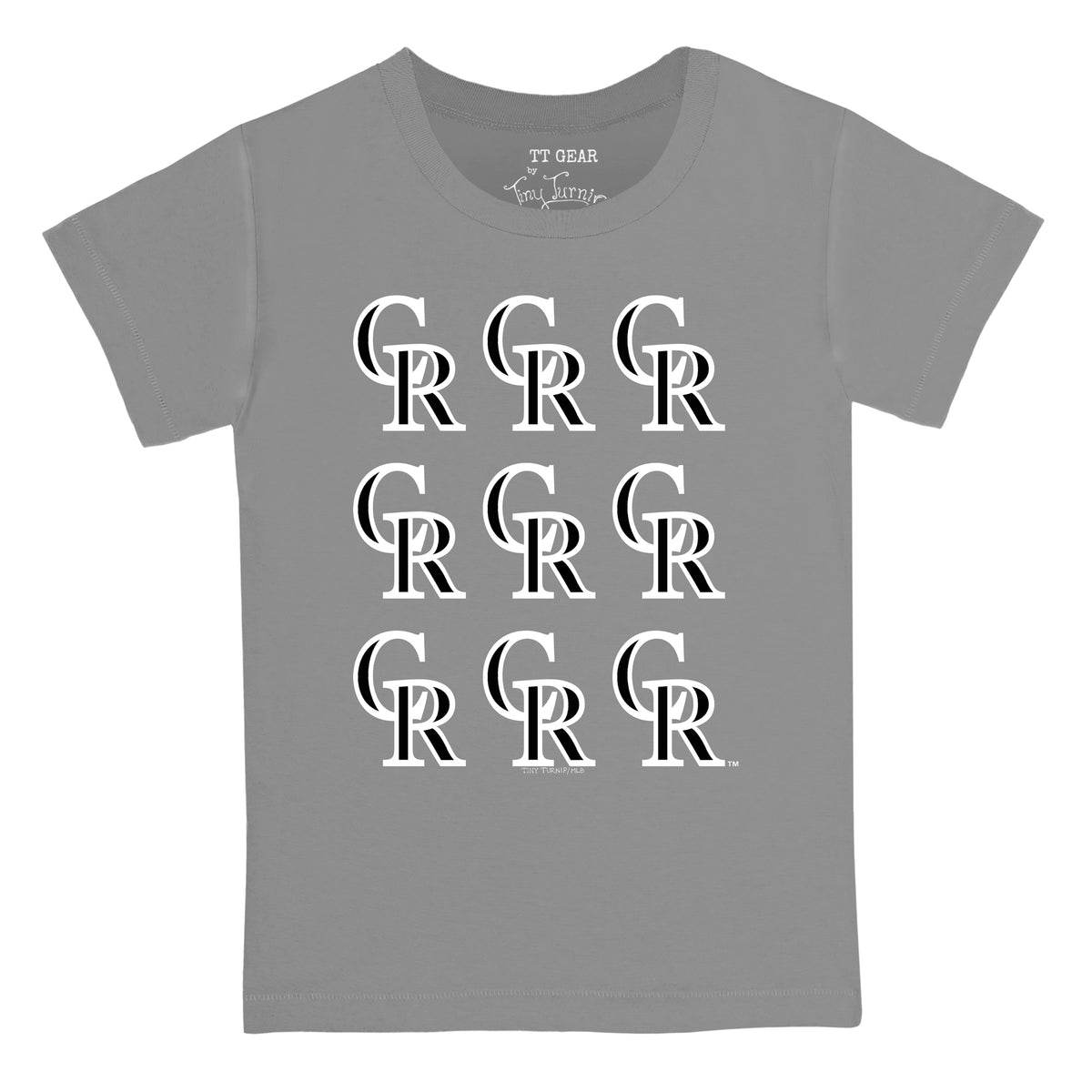 Colorado Rockies Logo Grid Tee Shirt