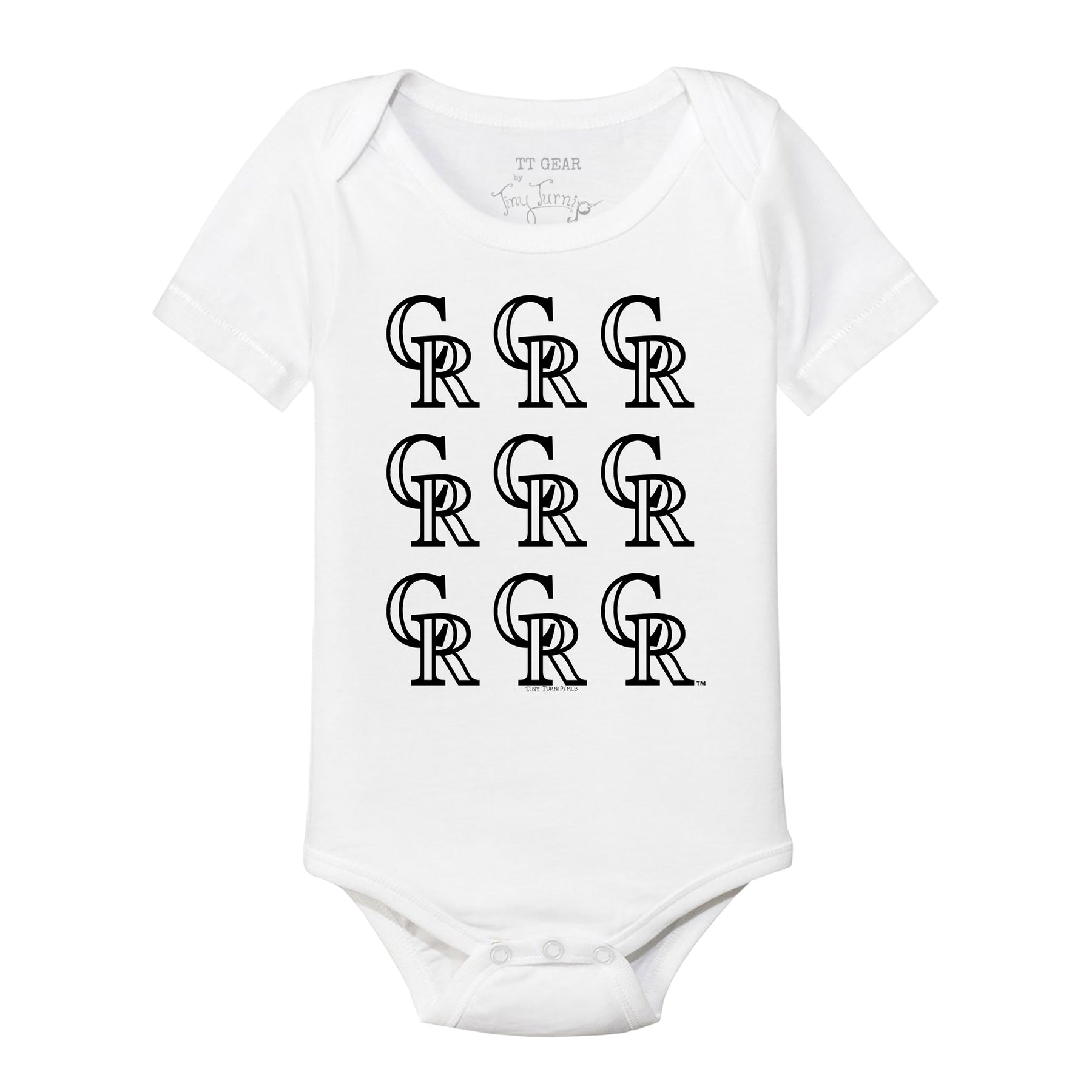 Colorado Rockies Logo Grid Short Sleeve Snapper