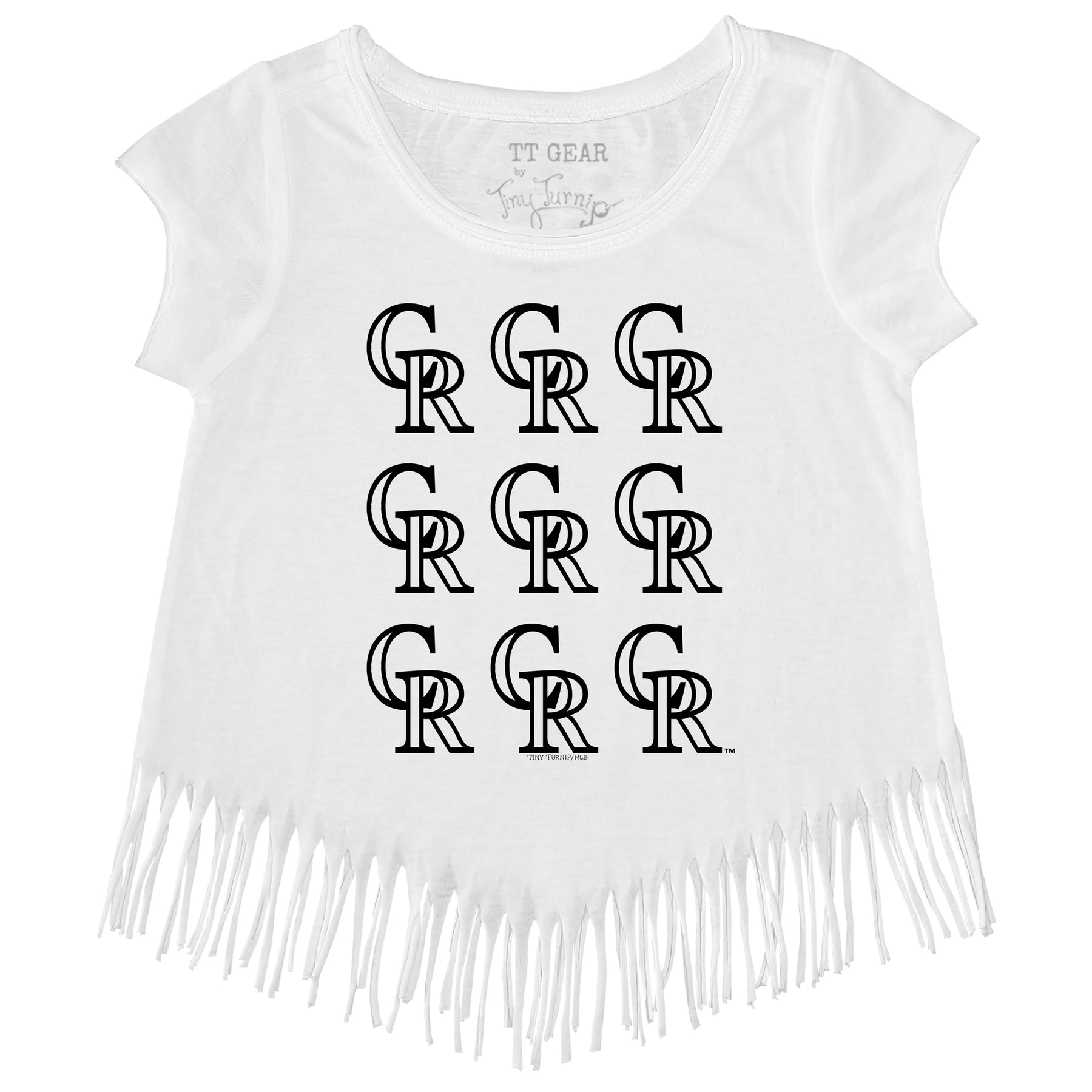 Colorado Rockies Logo Grid Fringe Tee