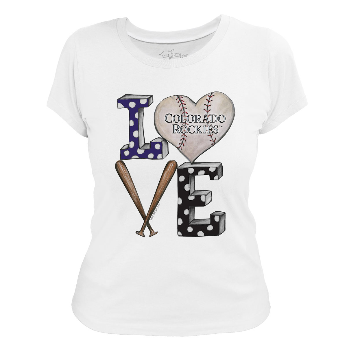 Colorado Rockies Baseball LOVE Tee Shirt