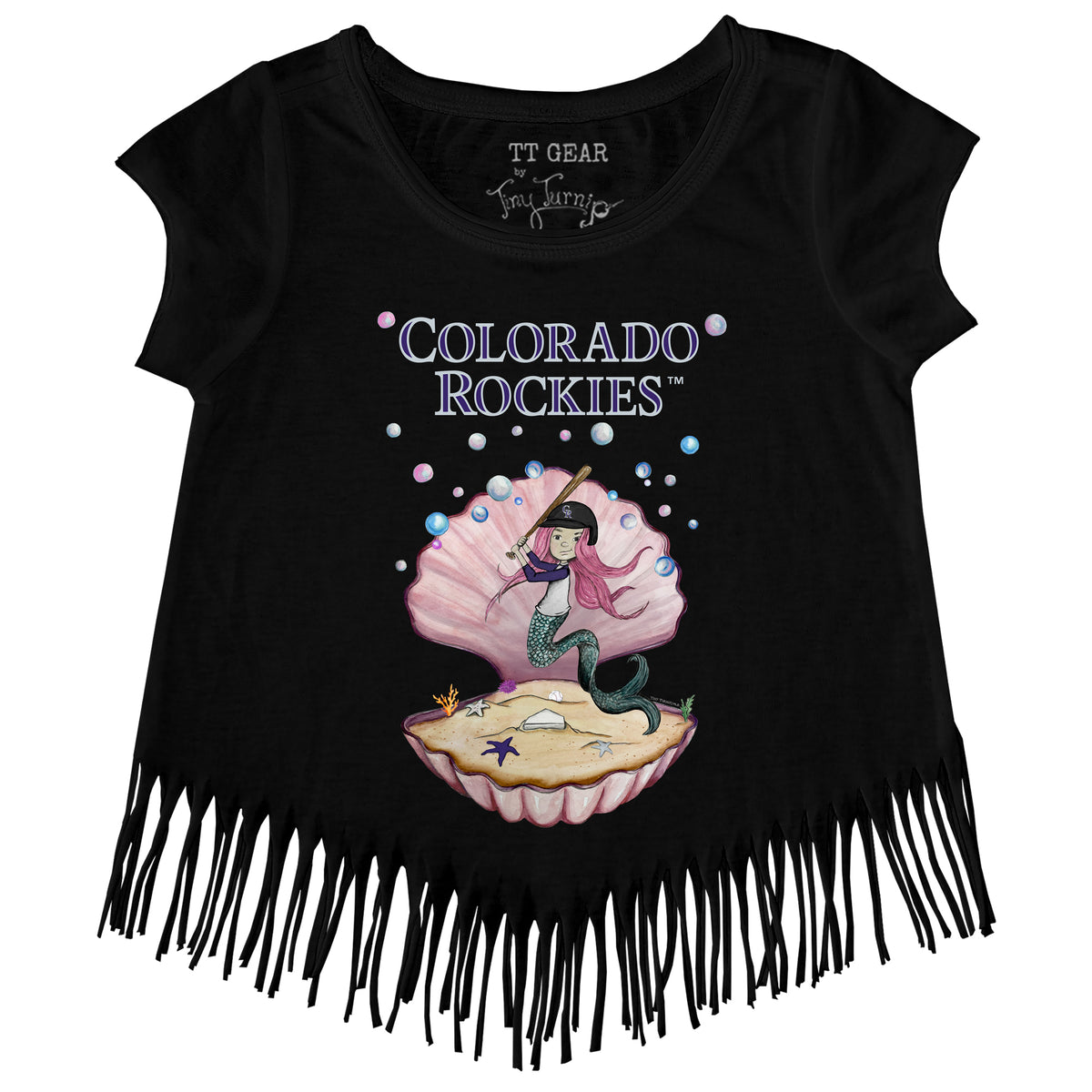 Colorado Rockies Mermaid Fringe Tee