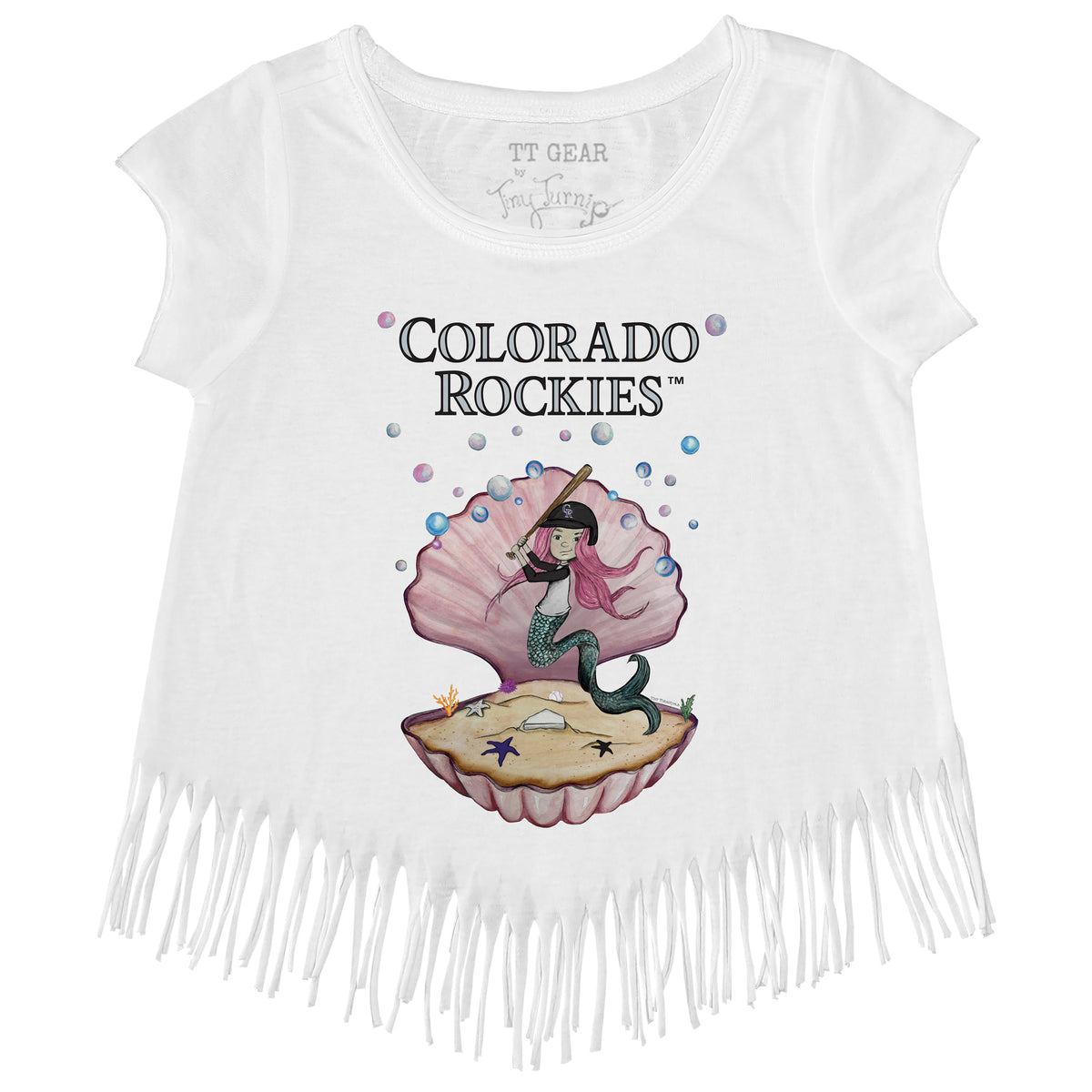 Colorado Rockies Mermaid Fringe Tee