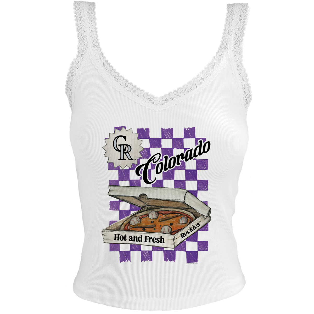 Colorado Rockies Pizza Lace Tank