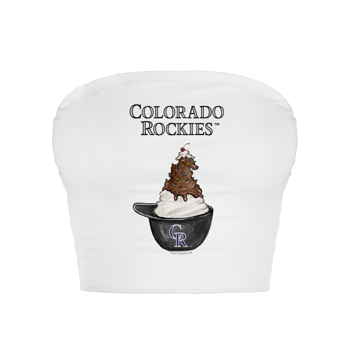 Colorado Rockies Sundae Helmet Crop Tube Top - Tiny Turnip