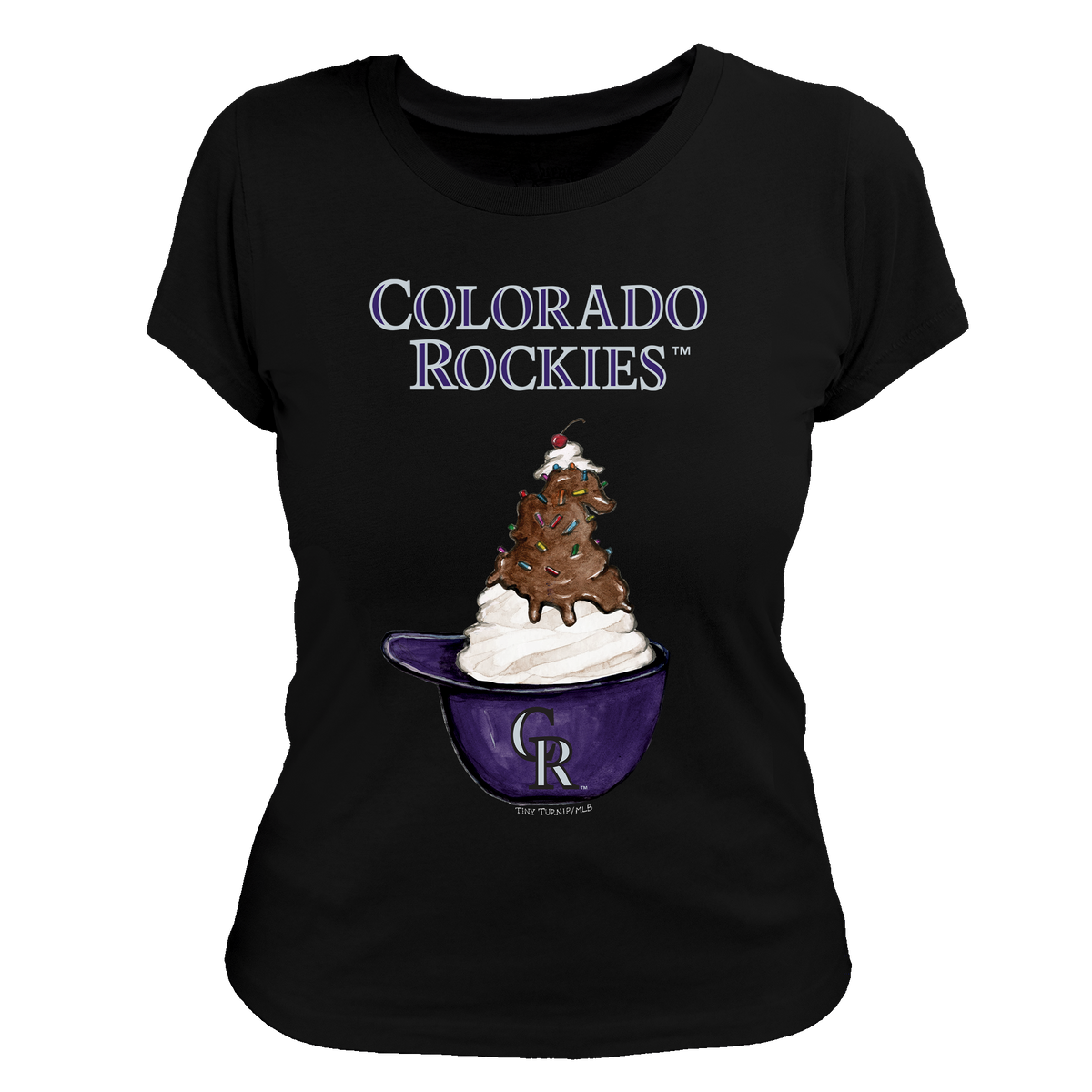 Colorado Rockies Sundae Helmet Women's Tee Shirt