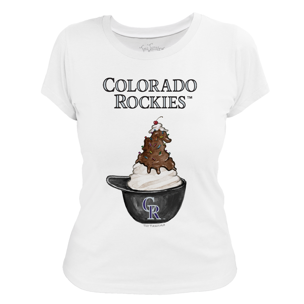 Colorado Rockies Sundae Helmet Women's Tee Shirt