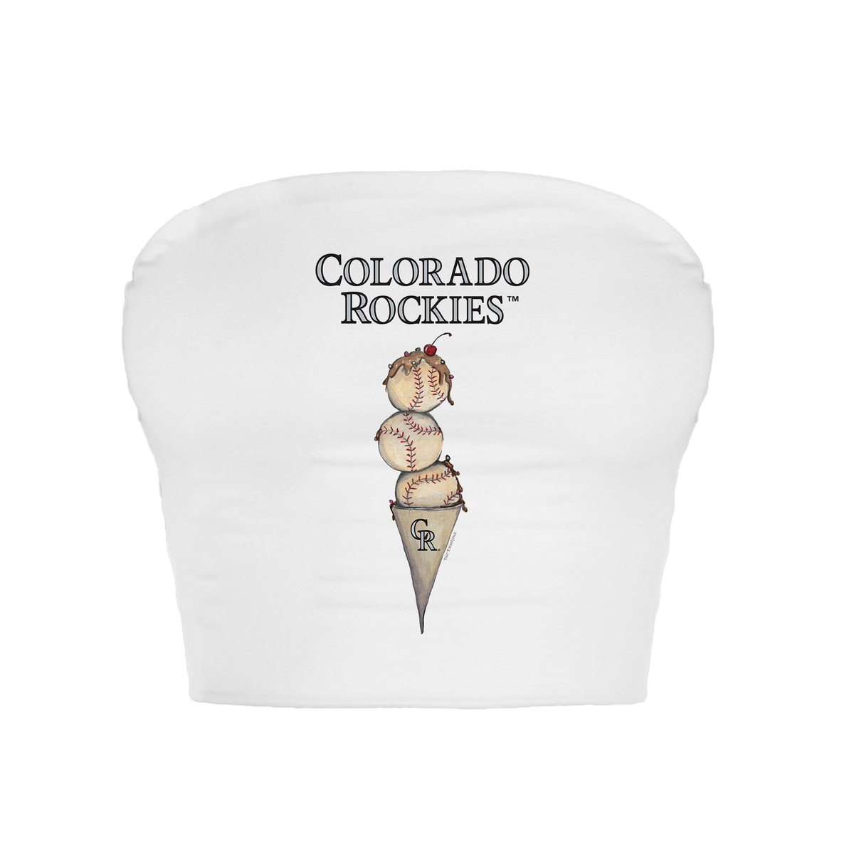 Colorado Rockies Triple Scoop Crop Tube Top