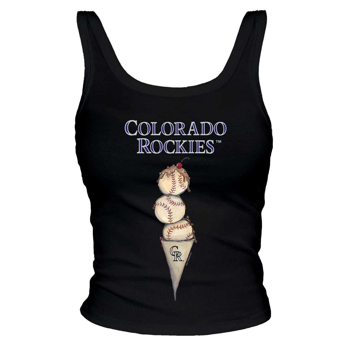 Colorado Rockies Triple Scoop Ribbed Tank - Tiny Turnip