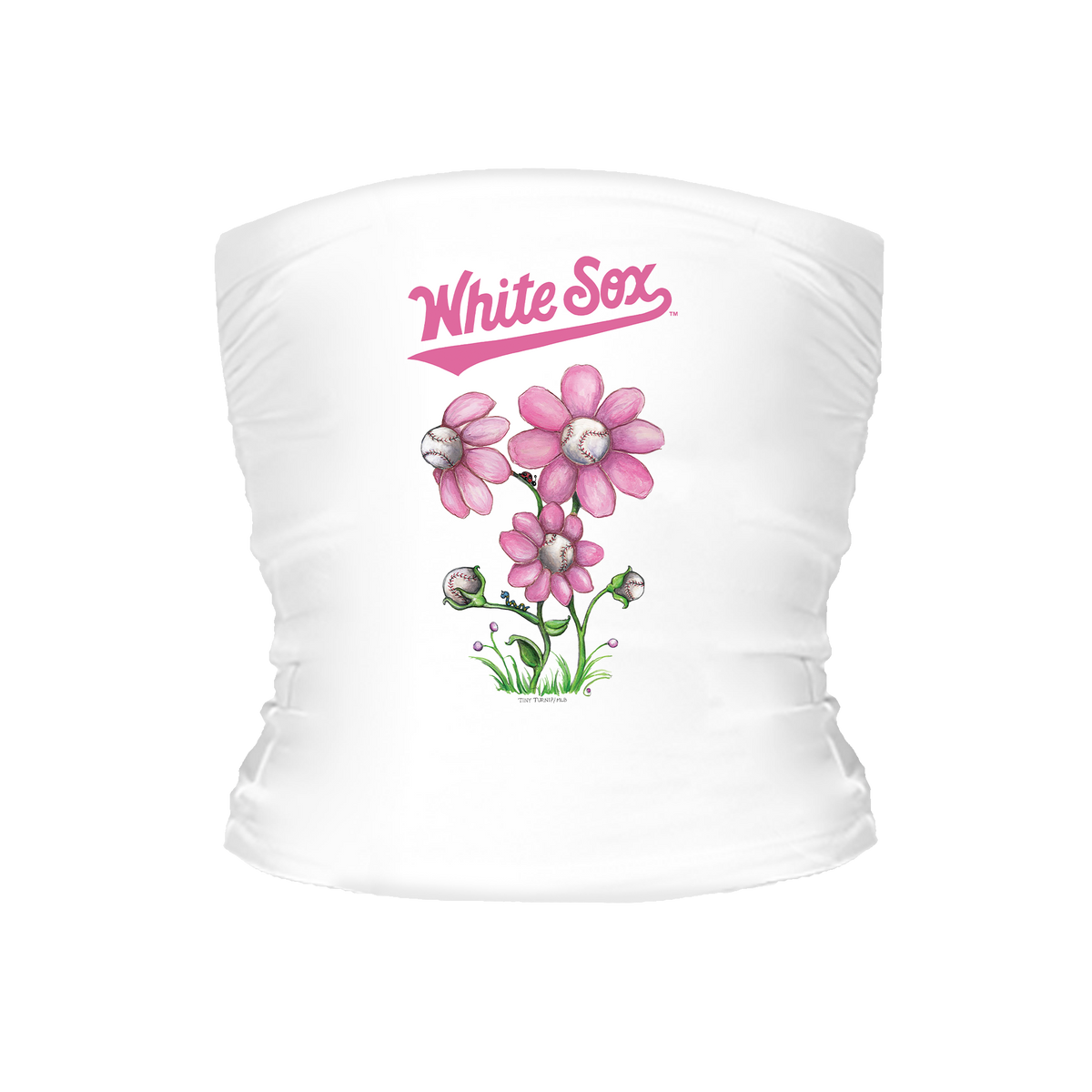 Chicago White Sox Blooming Baseball Tube Top - Tiny Turnip