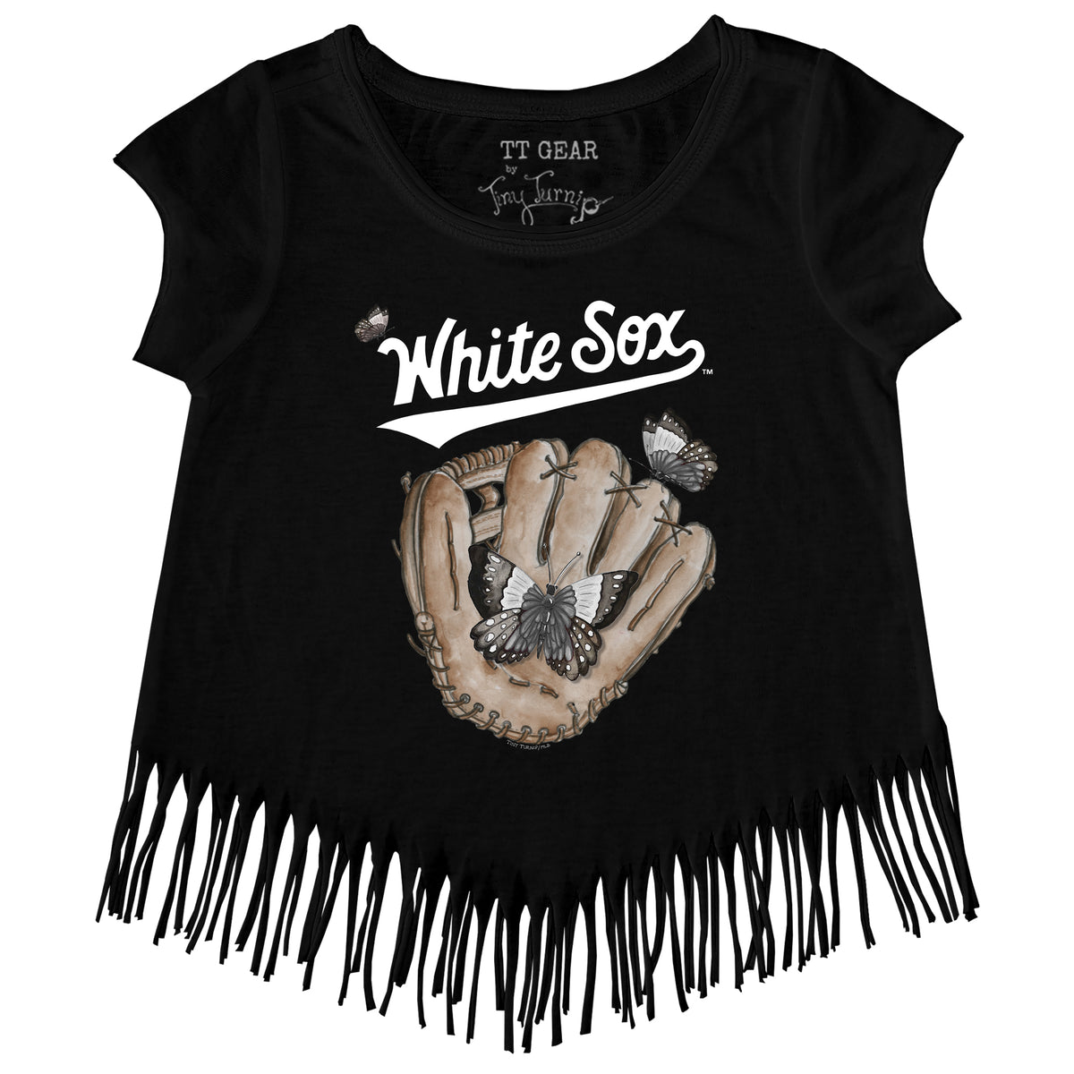 Chicago White Sox Butterfly Glove Fringe Tee