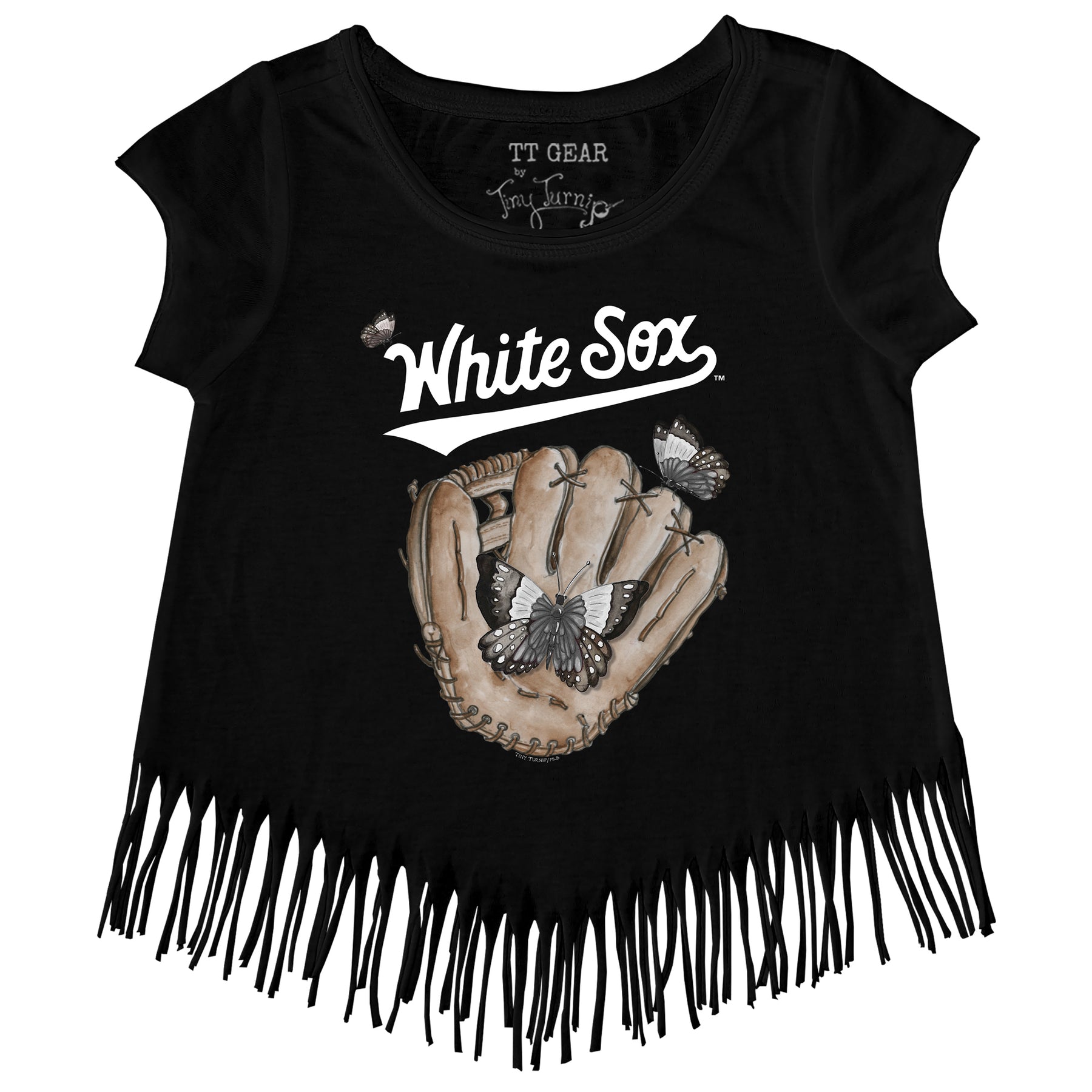 Chicago White Sox Butterfly Glove Fringe Tee