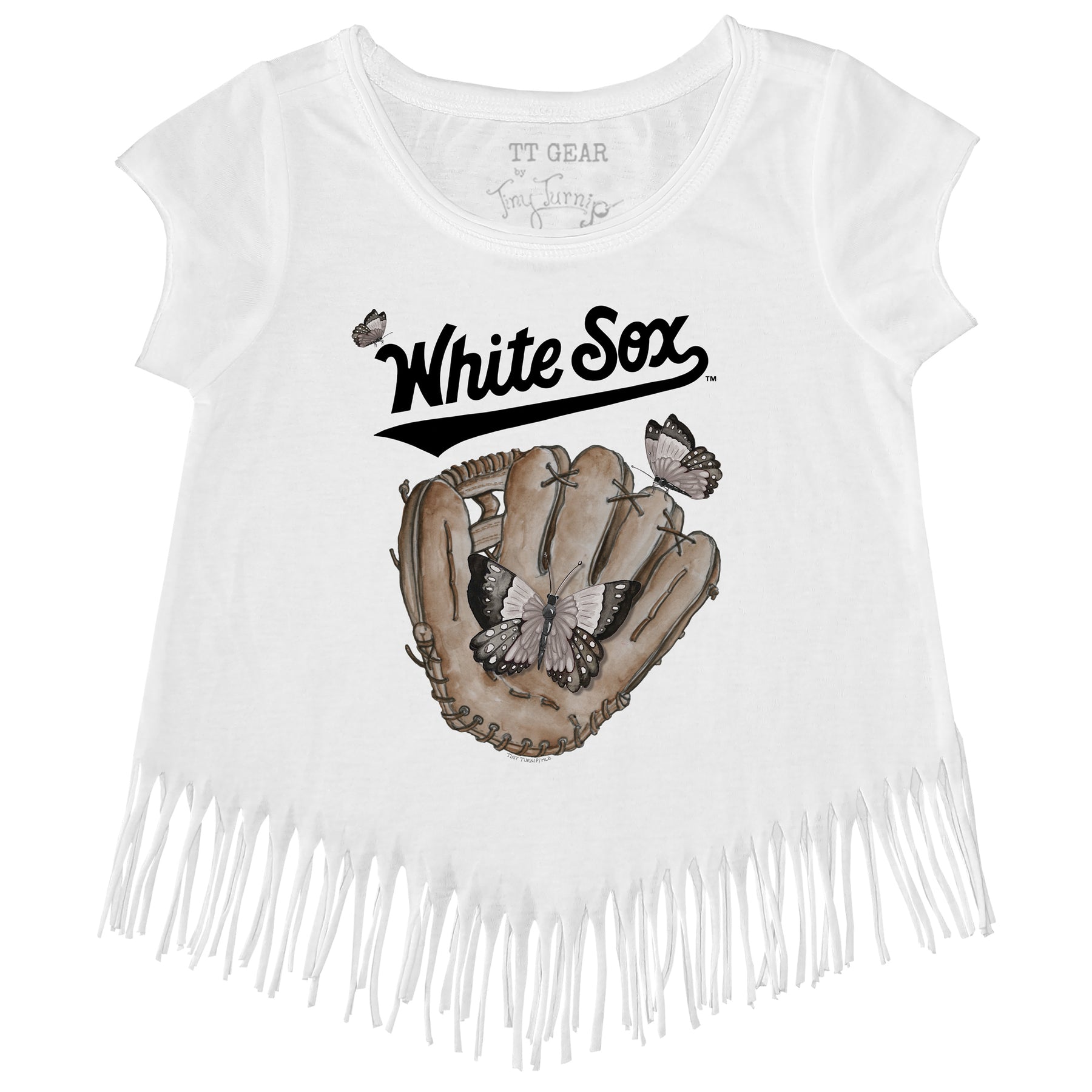 Chicago White Sox Butterfly Glove Fringe Tee