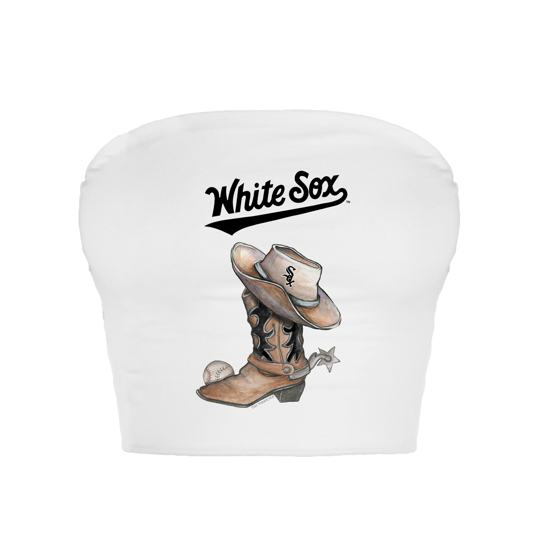 Chicago White Sox Cowboy Boot Crop Tube Top