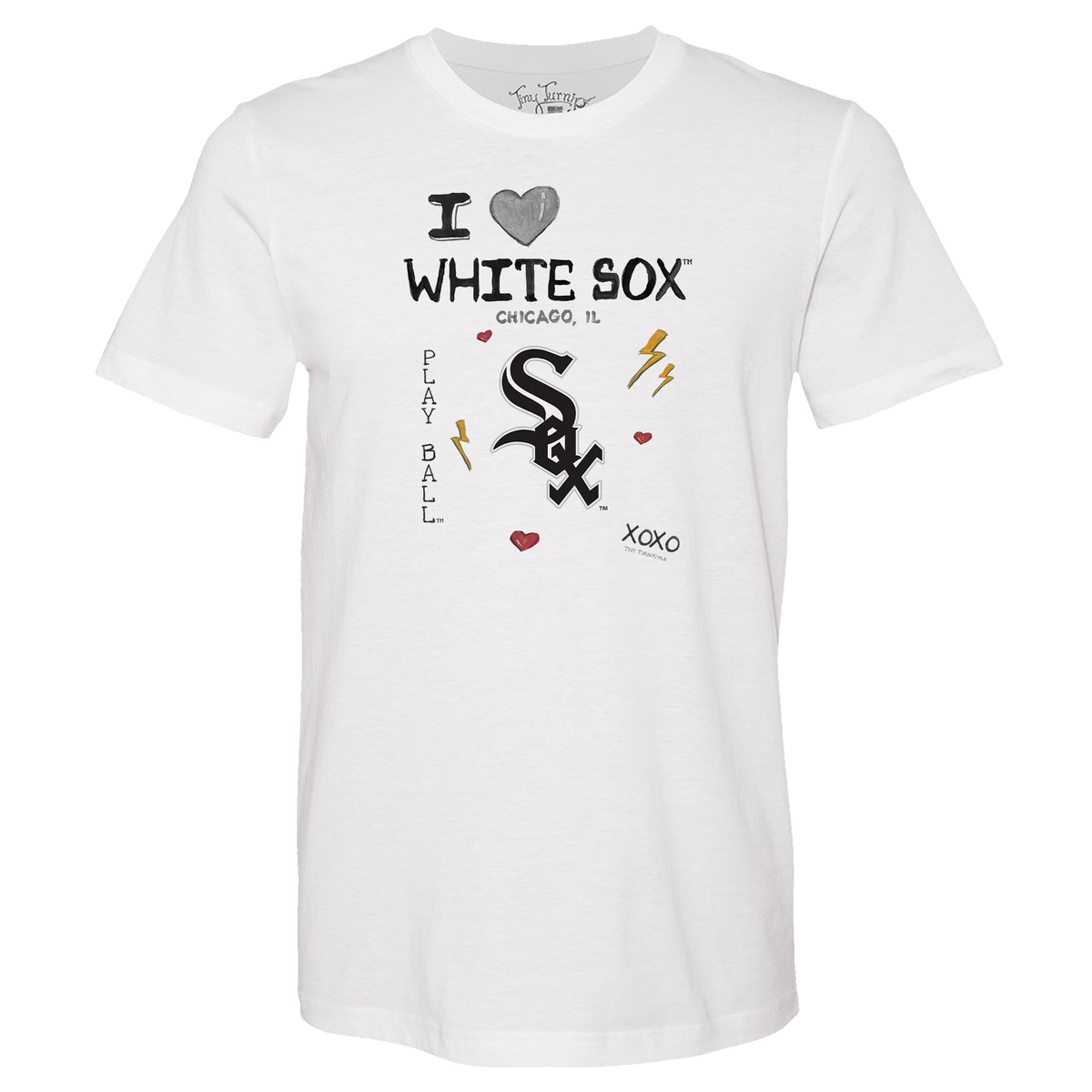 I Heart White Sox Unisex Tee Shirt - Tiny Turnip