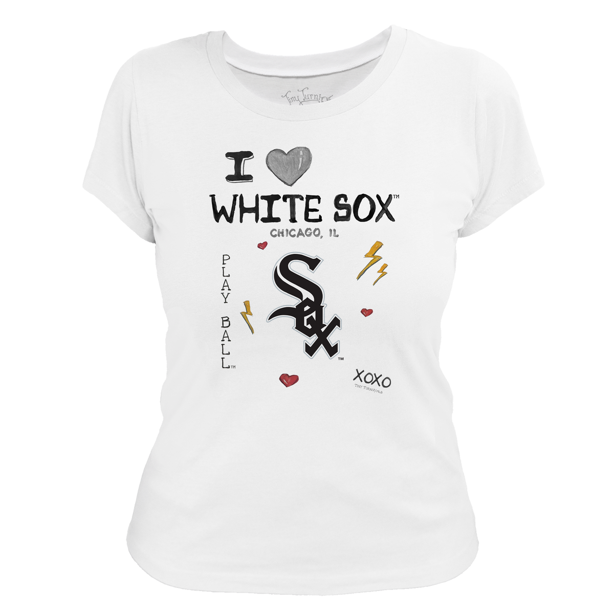 I Heart White Sox Women's Tee Shirt - Tiny Turnip