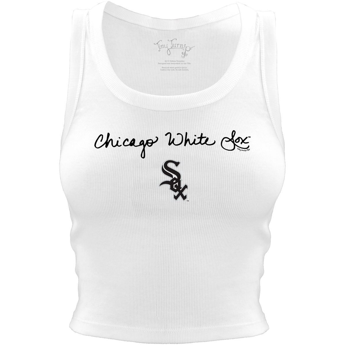 Chicago White Sox Logo Script Crop Tank - Tiny Turnip
