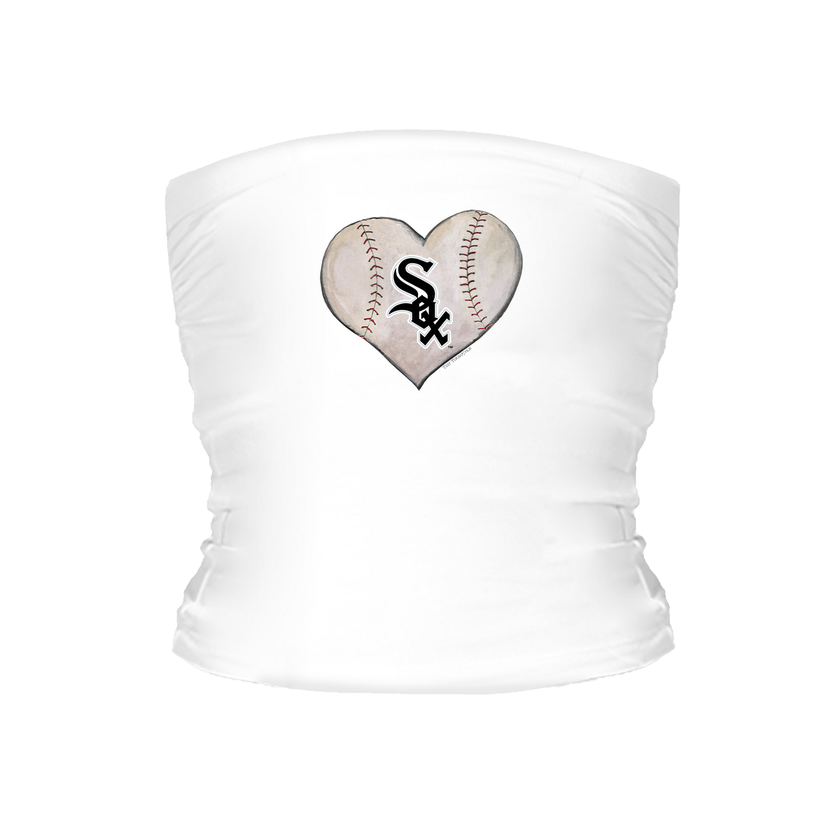 Chicago White Sox Stitched Heart Tube Top - Tiny Turnip