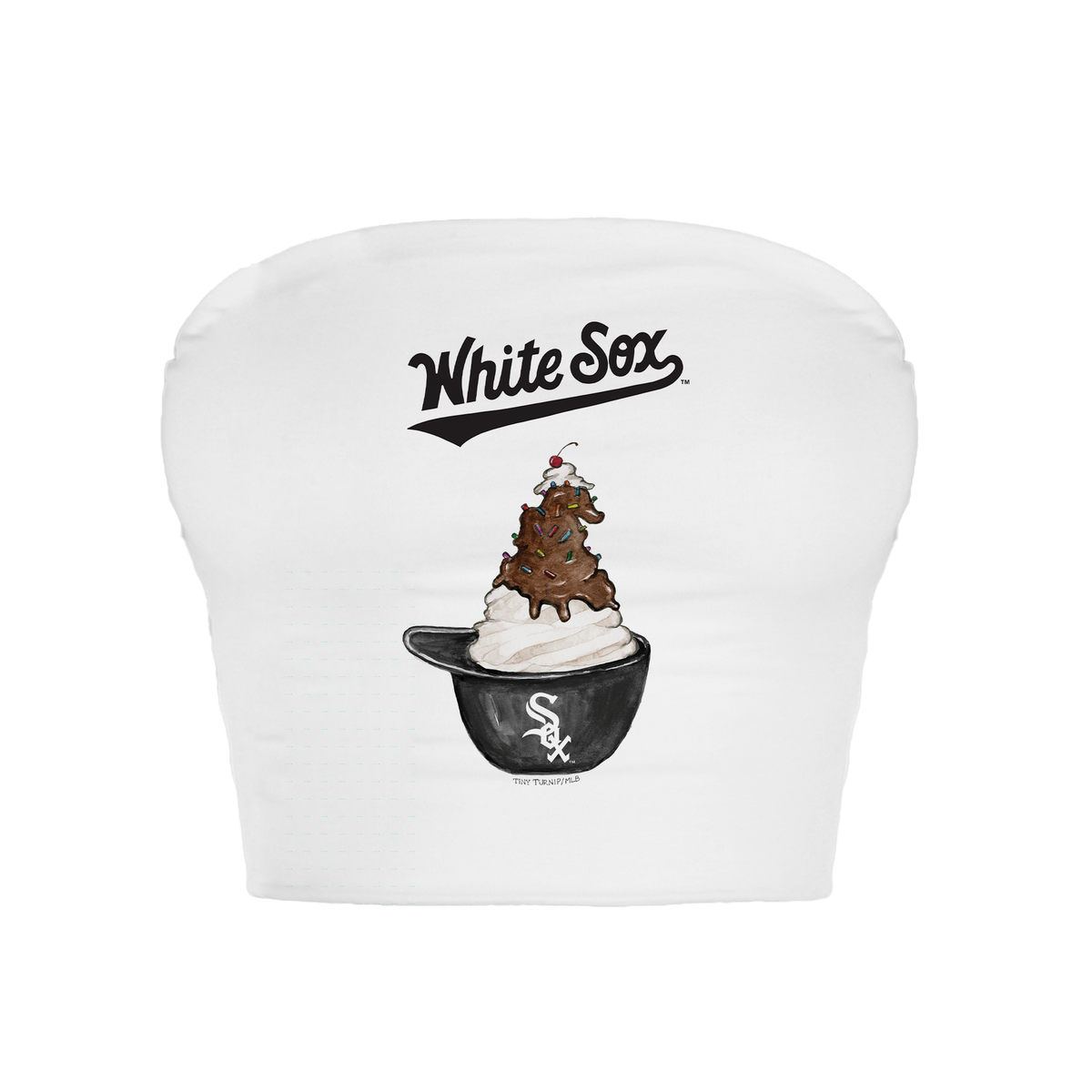 Chicago White Sox Sundae Helmet Crop Tube Top - Tiny Turnip