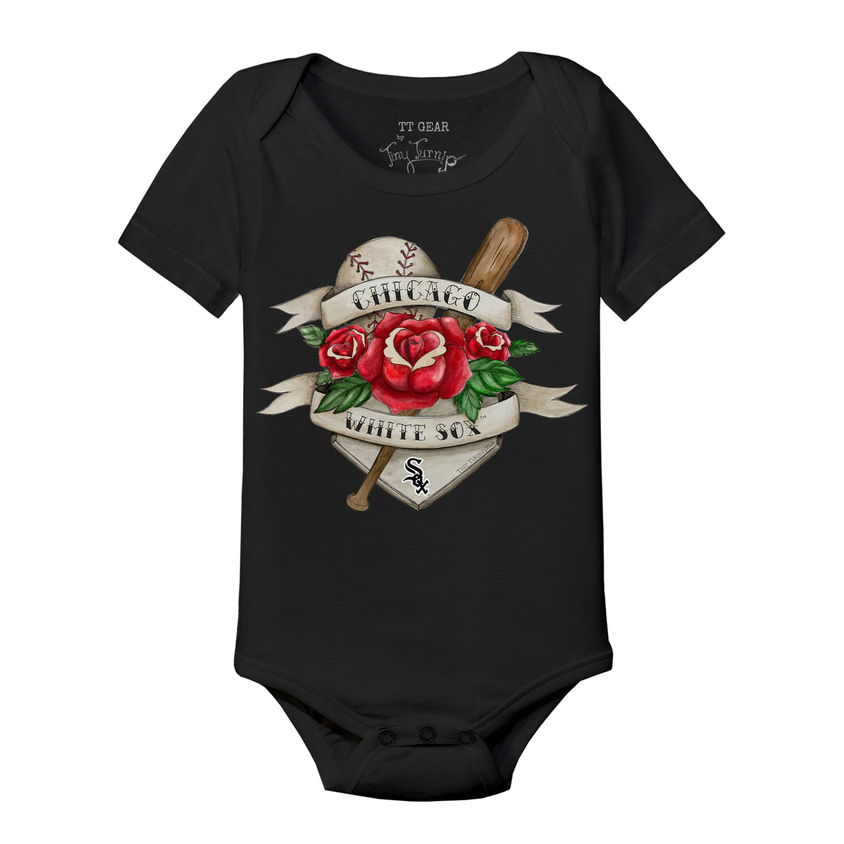 Chicago White Sox Tattoo Rose Short Sleeve Snapper