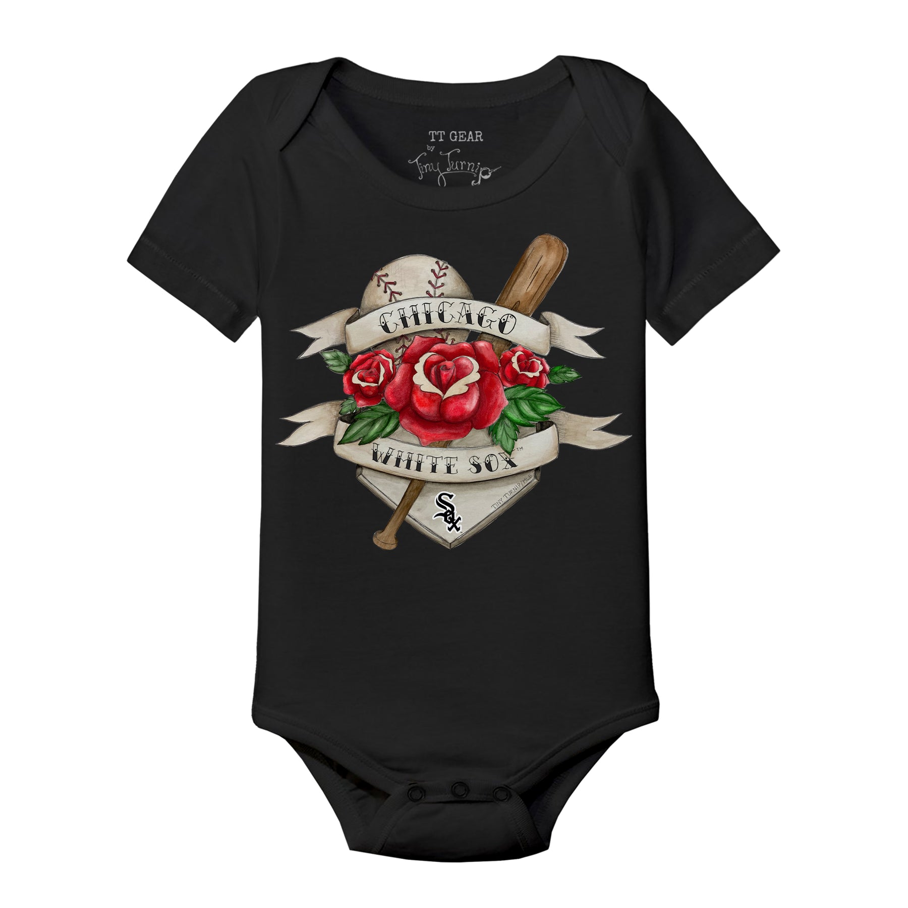 Chicago White Sox Tattoo Rose Short Sleeve Snapper