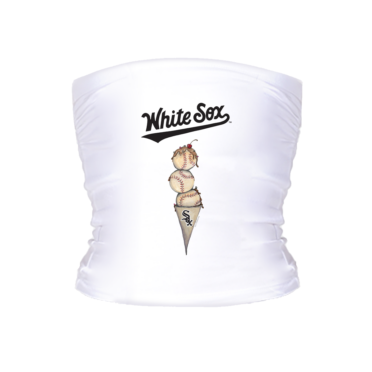 Chicago White Sox Triple Scoop Tube Top - Tiny Turnip