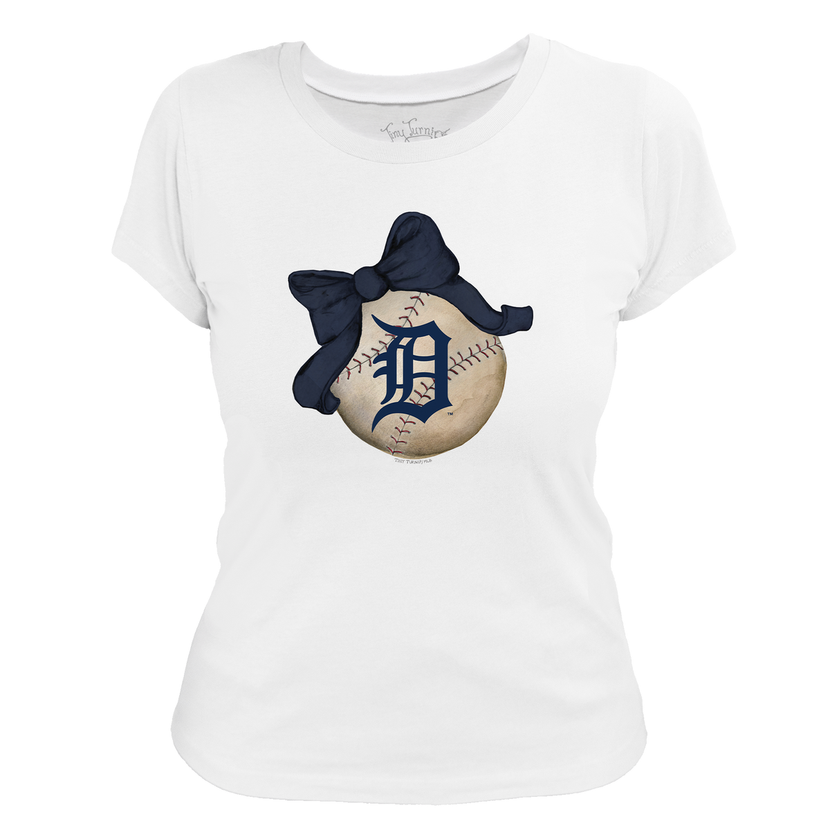 Detroit Tigers Baseball Bow Tee Shirt