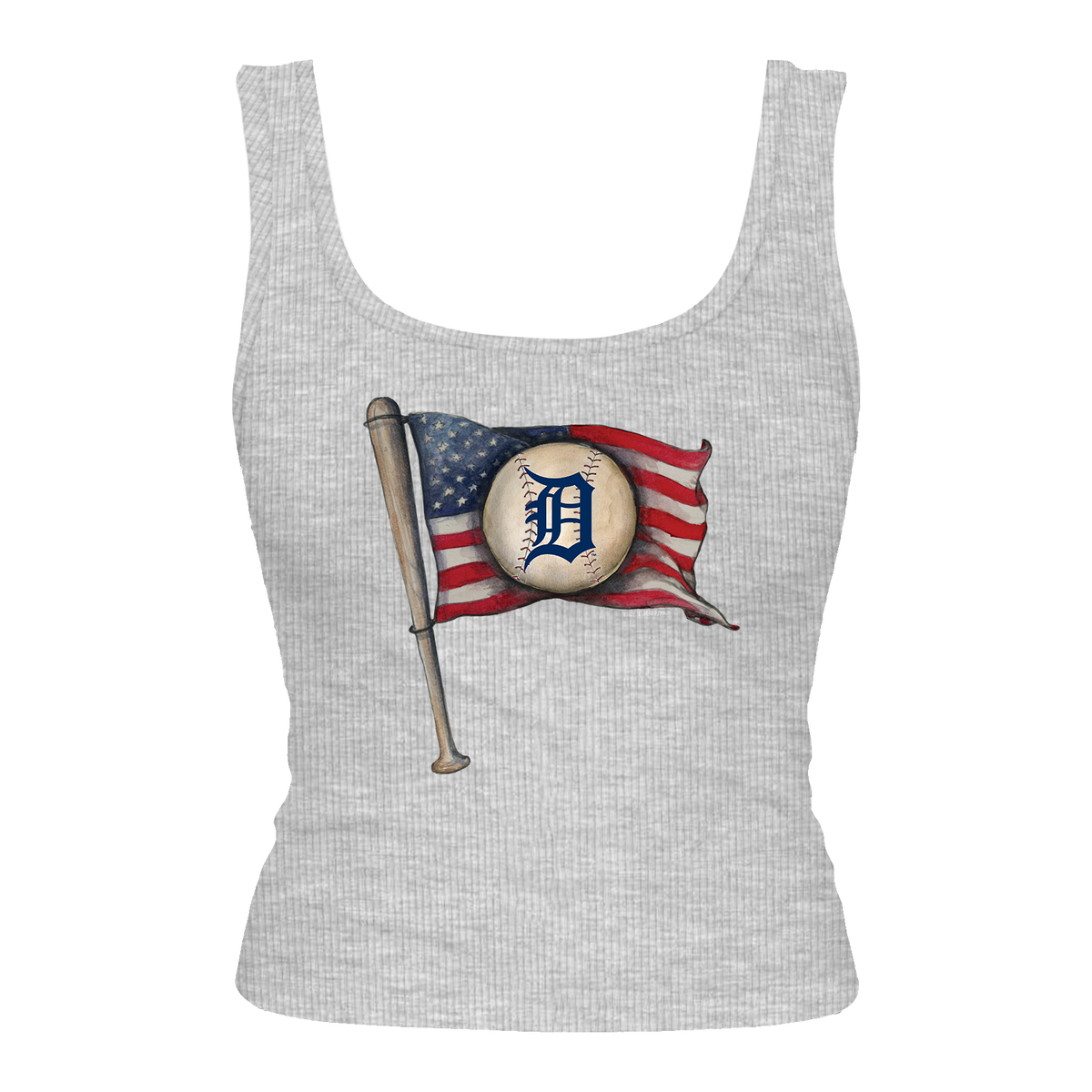 Detroit Tigers Baseball Flag Emmy Tank