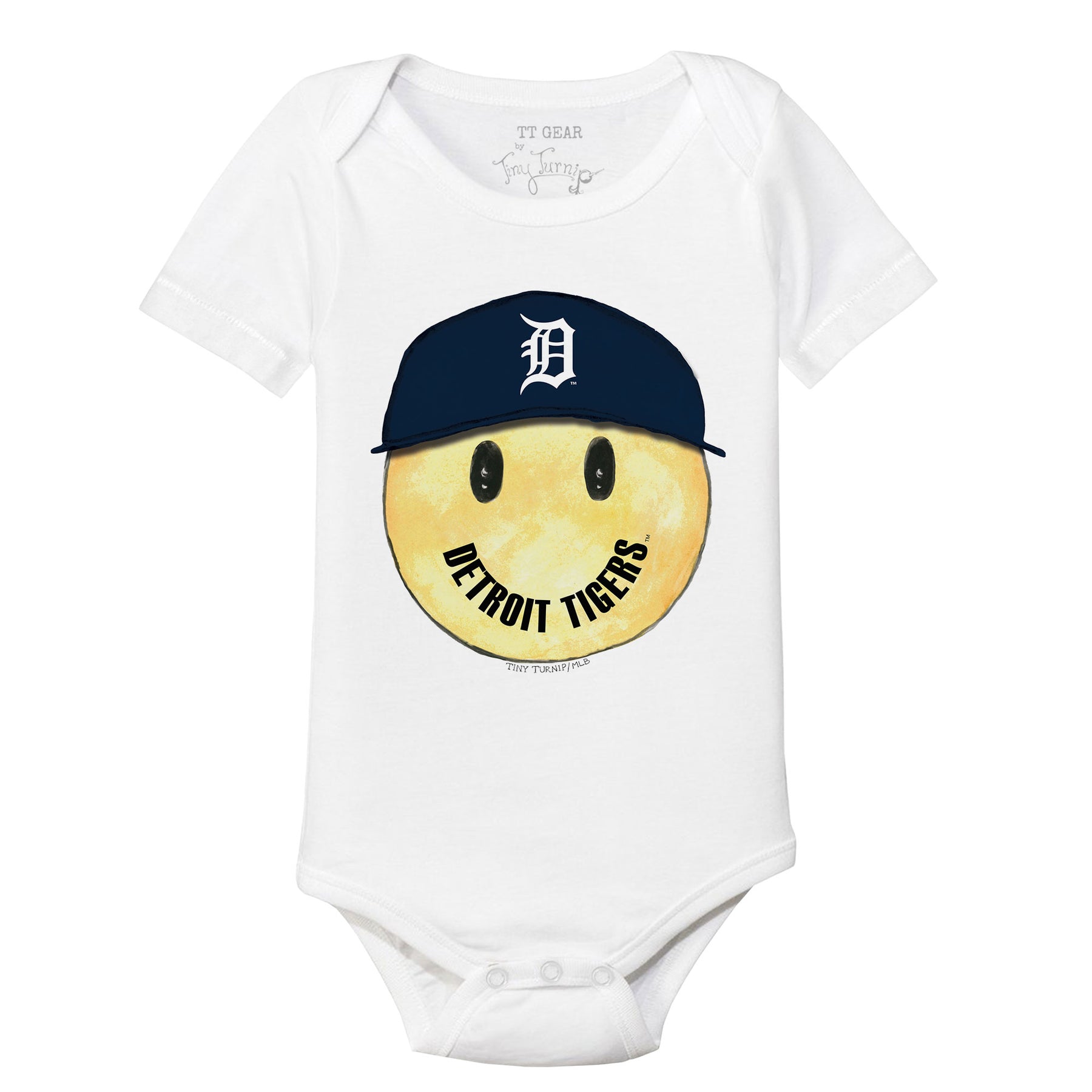 Detroit Tigers Smiley Short Sleeve Snapper