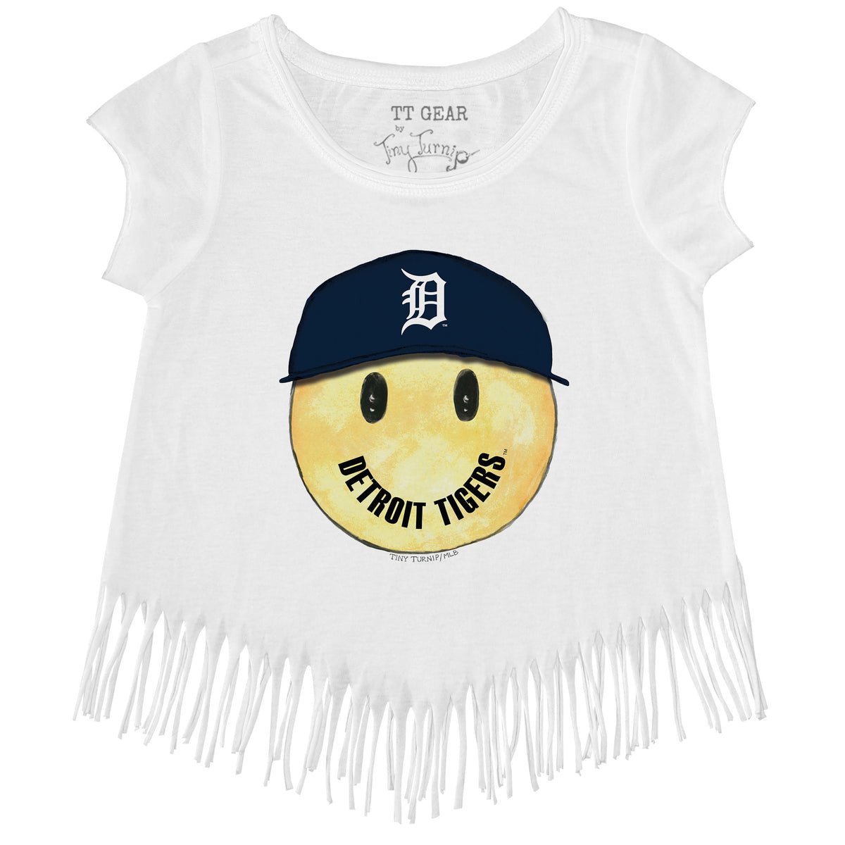 Detroit Tigers Smiley Fringe Tee