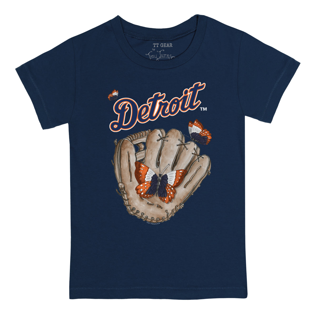 Detroit Tigers Butterfly Glove Tee Shirt