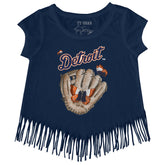 Detroit Tigers Butterfly Glove Fringe Tee